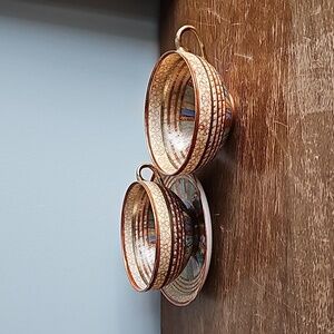 Hand Painted Japanese Tea Cups and Saucer